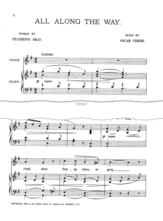 Produktgalerie: Seite 1 von 1 All Along The Way, Oscar Verne, Gesang, Klavier