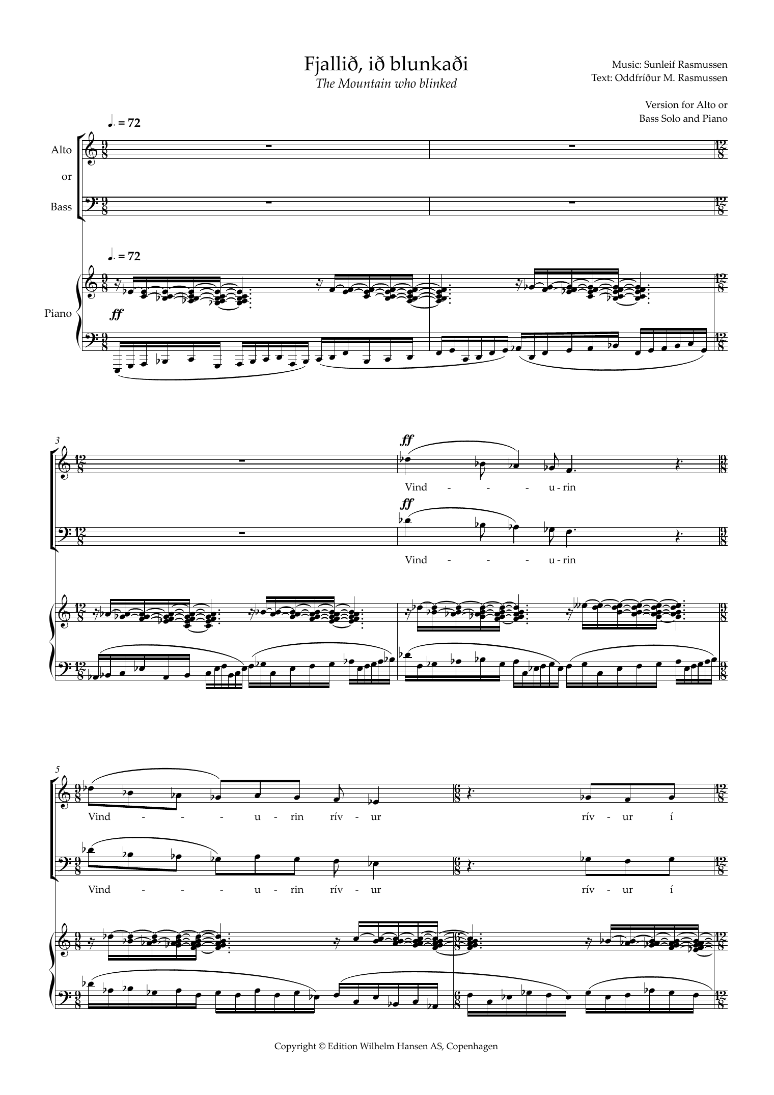 Produktbild zu: Fjallið, ið blunkaði (The Mountain Who Blinked) (for Alto or Bass)
