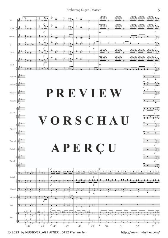 gallery: Erzherzog Eugen - Marsch, , (large wind orchestra)