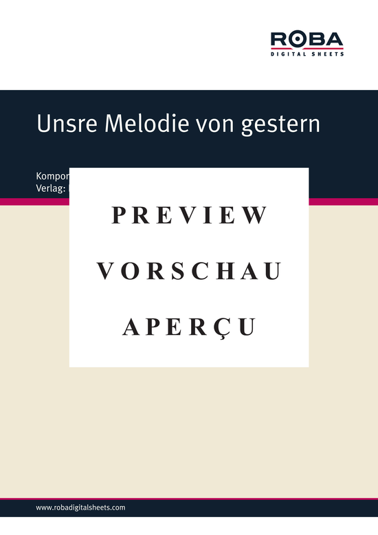 Product gallery: Page 2 of 3 Unsre Melodie von gestern , , (Piano solo with underlaid text)