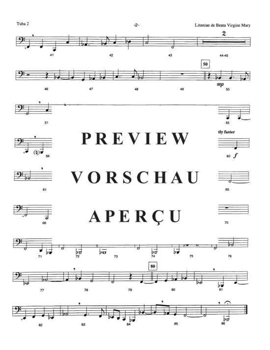 Product gallery: Page 21 of 21 Lianiae de Beata Virgine Mary , , (Tuba Quintet EEETT)