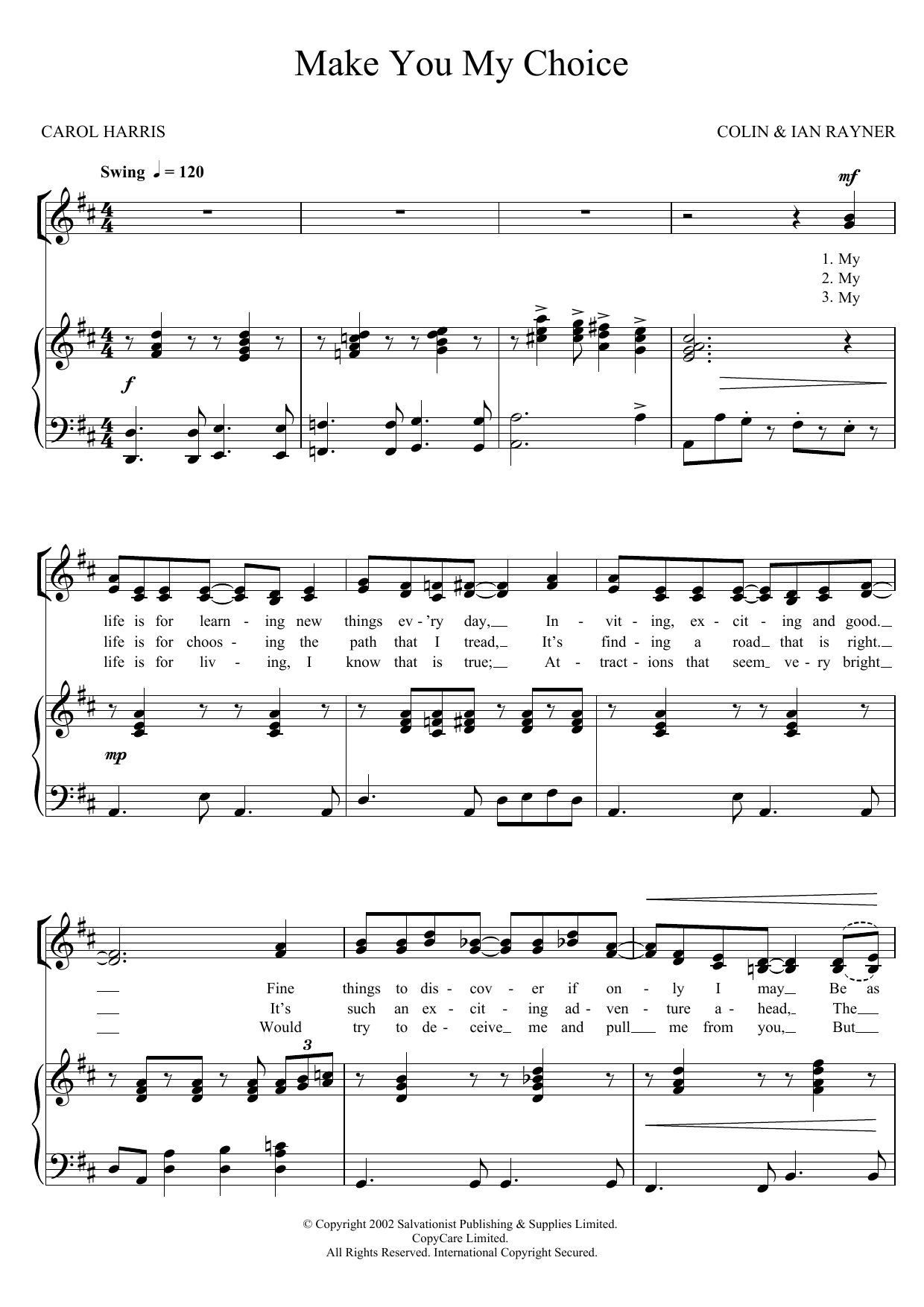 Produktgalerie: Seite 1 von 1 Make You My Choice, The Salvation Army, Chor