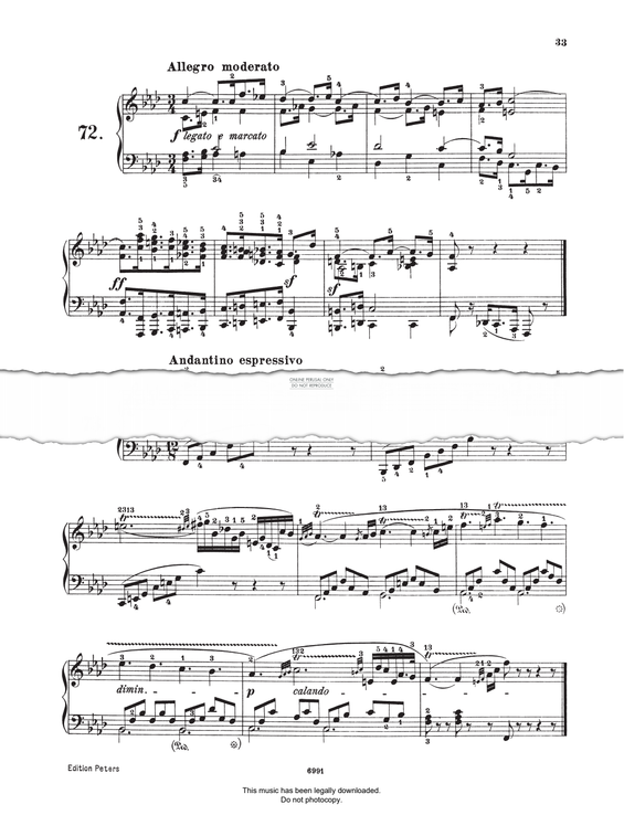 Produktgalerie: Seite 1 von 1 Study (Op. 821, No.73), Carl Czerny, Klavier