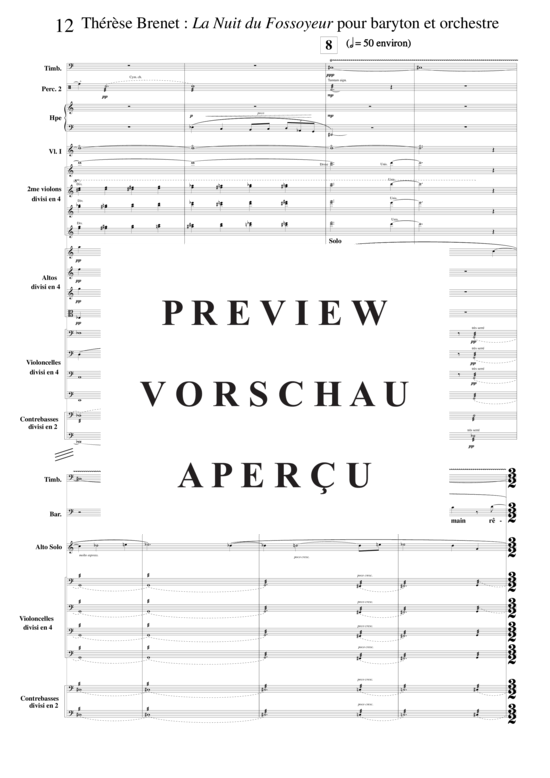 Product gallery: Page 17 of 21 La Nuit du Fossoyeur , , (baritone solo + orchestra)