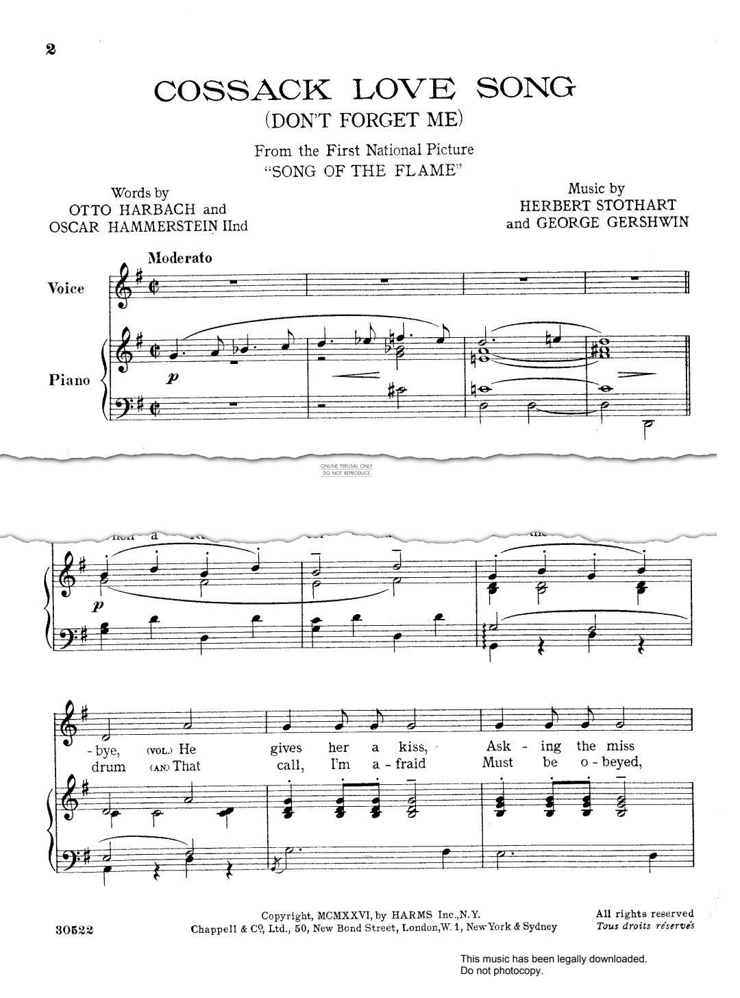 Product picture to: Cossack Love Song (Don't Forget Me)