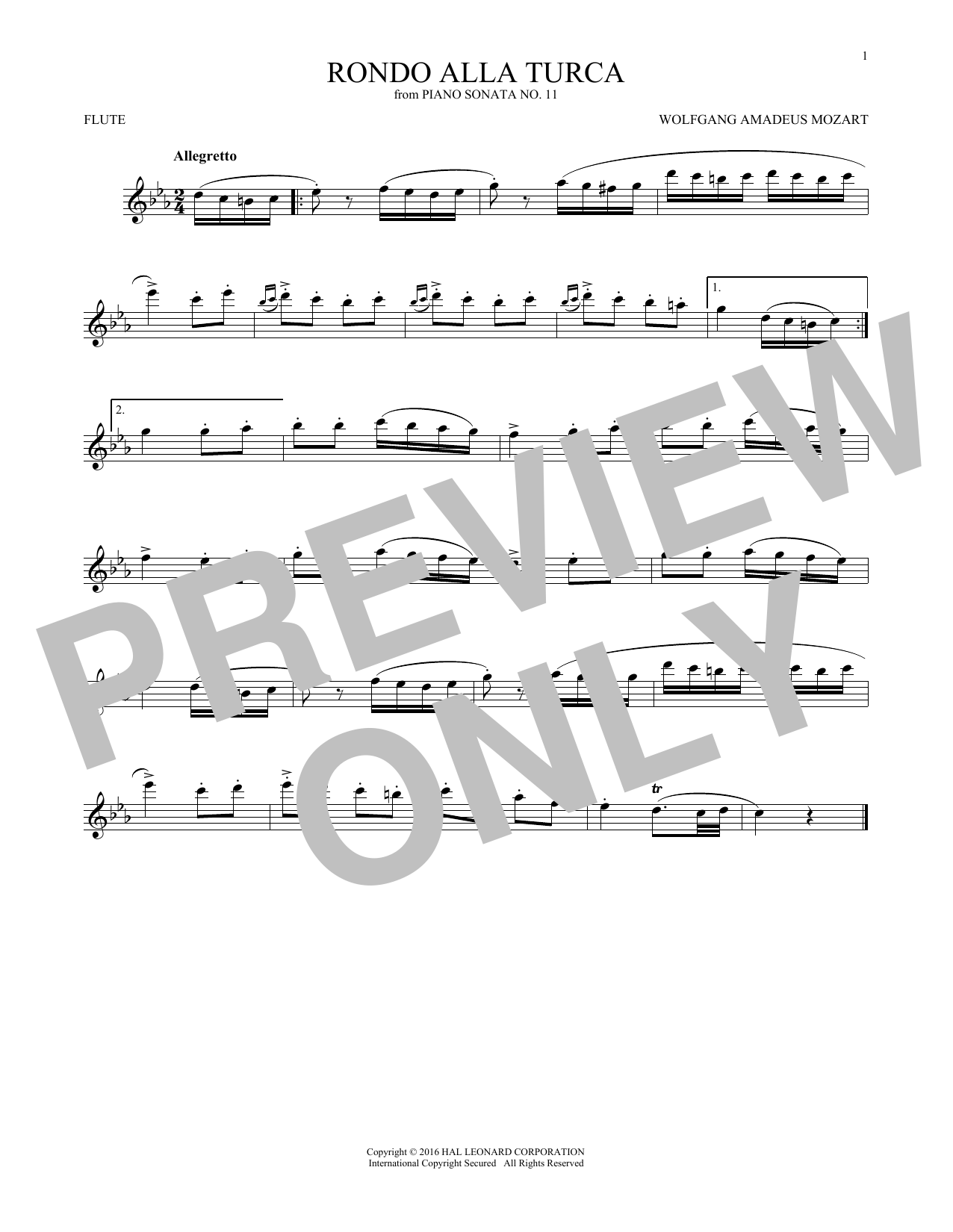 Product gallery: Page 1 of 1 Rondo Alla Turca, Wolfgang Amadeus Mozart