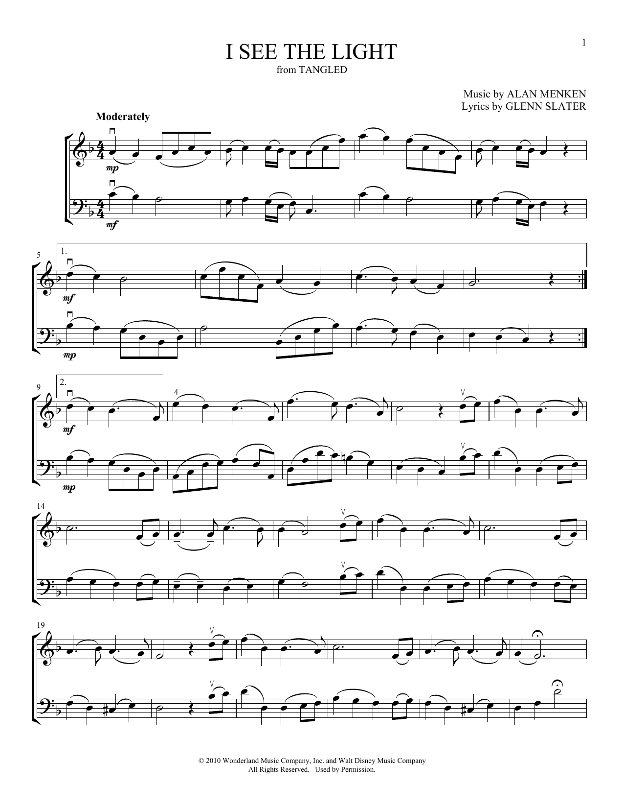 Produktgalerie: Seite 1 von 1 I See The Light (from Tangled) (arr. Michelle Hynson), Alan Menken