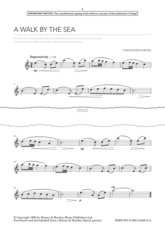Produktgalerie: Seite 1 von 1 A Walk By The Sea, Christopher Norton, Flöte, Klavier