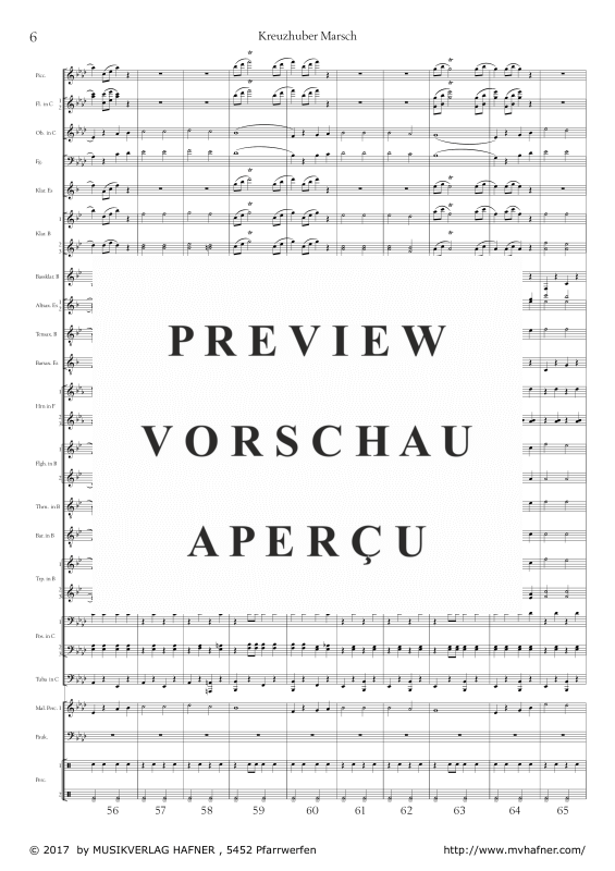 Product gallery: Page 11 of 11 Kreuzhuber Marsch, , (large wind orchestra)