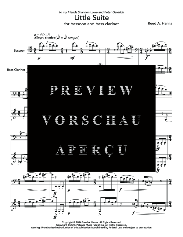 Product gallery: Page 5 of 11 Little Suite, , (woodwind duo bassoon and bass clarinet)