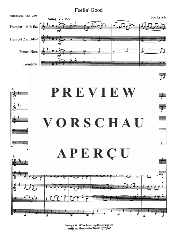 Produktgalerie: Seite 3 von 10 Feelin' Good, , Blechbläserquintett