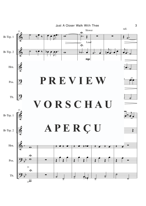 Produktgalerie: Seite 6 von 11 Just A Closer Walk With Thee, , (Blechbläser Quintett)