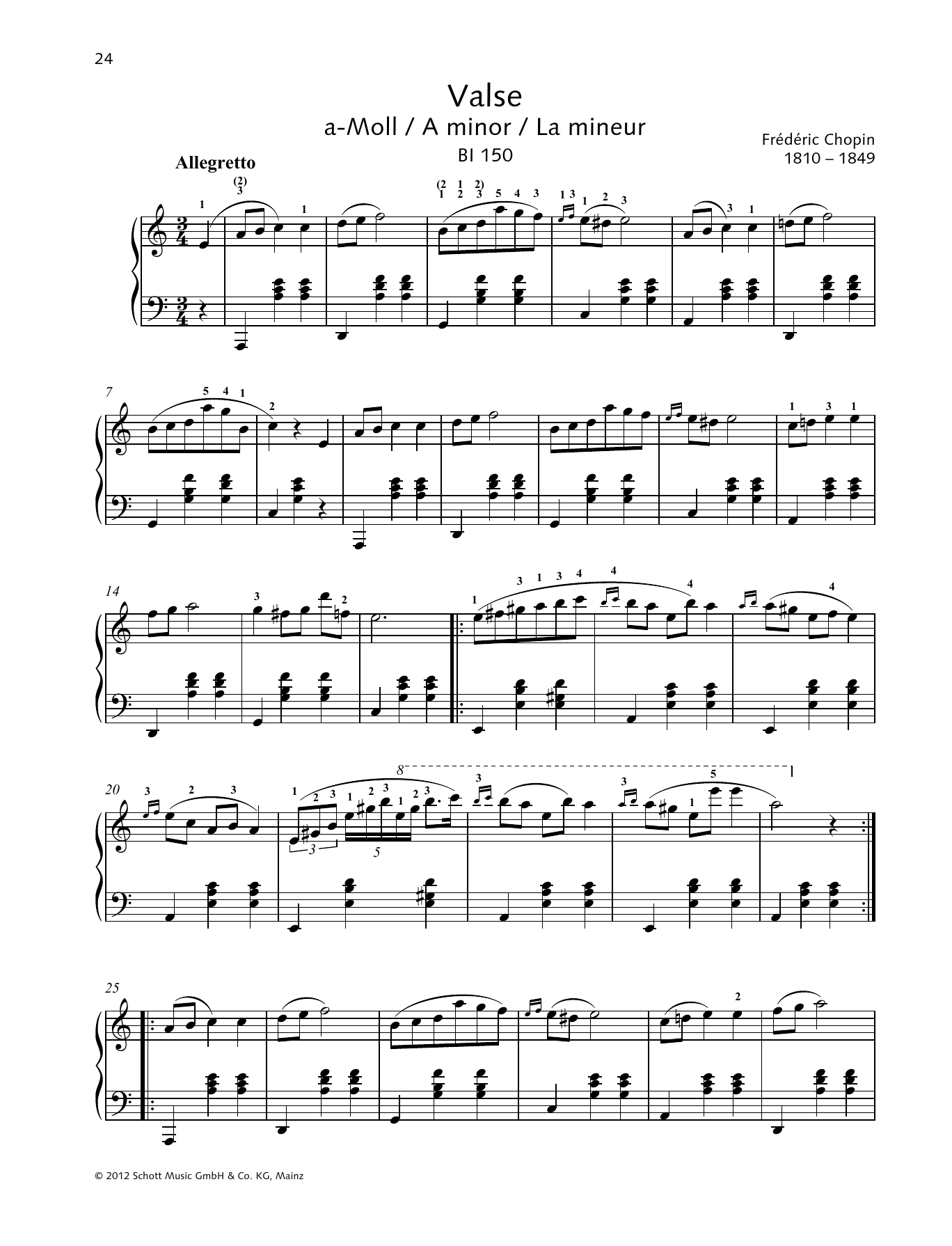 Product gallery: Page 1 of 1 Valse A minor, Frédéric Chopin