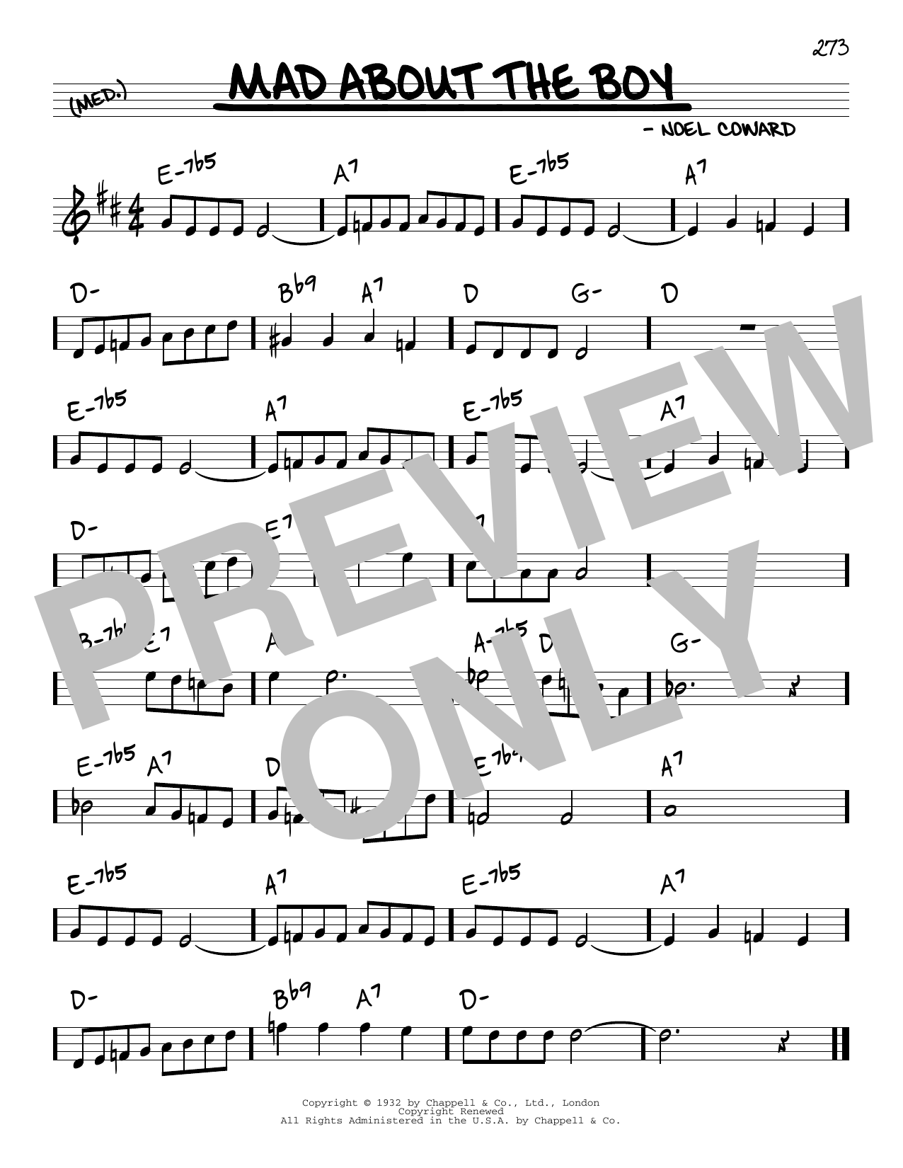 Produktbild zu: Mad About The Boy (from Words And Music)