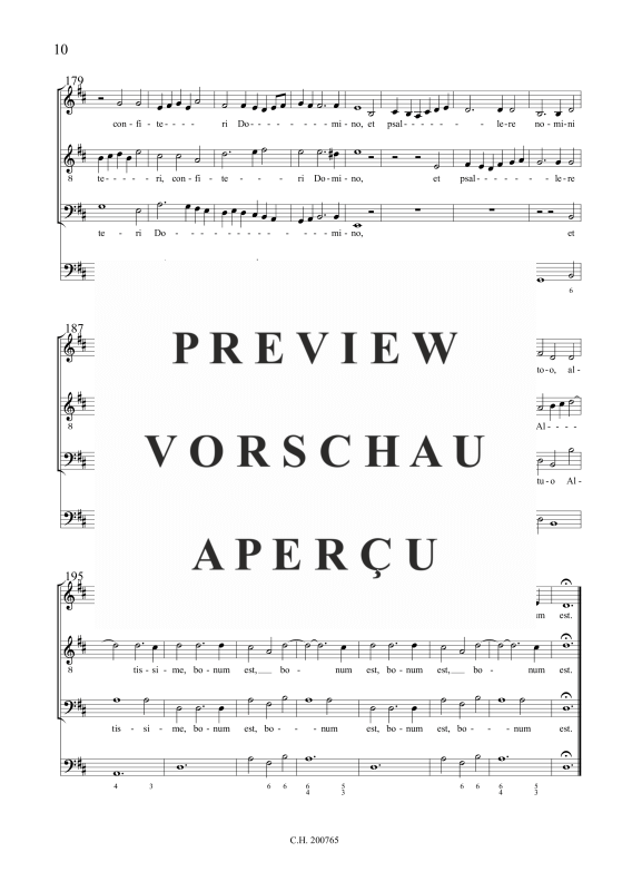 Produktgalerie: Seite 11 von 11 Bonum est confiteri Domino (Psalm 91), , Gemischter Chor ATB und BC