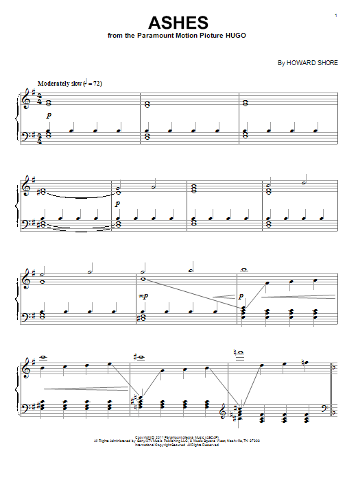 Product gallery: Page 1 of 1 Ashes, Howard Shore