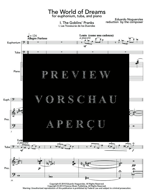 Produktgalerie: Seite 5 von 11 World of Dreams, The, , (Trio Tuba, Euphonium und Klavier)
