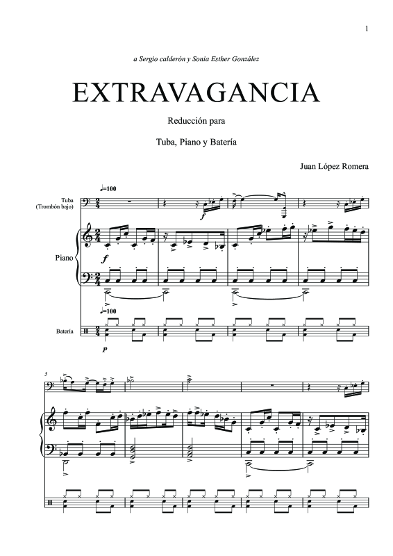 Product gallery: Page 1 of 11 Extravagancia, , (tuba and piano)