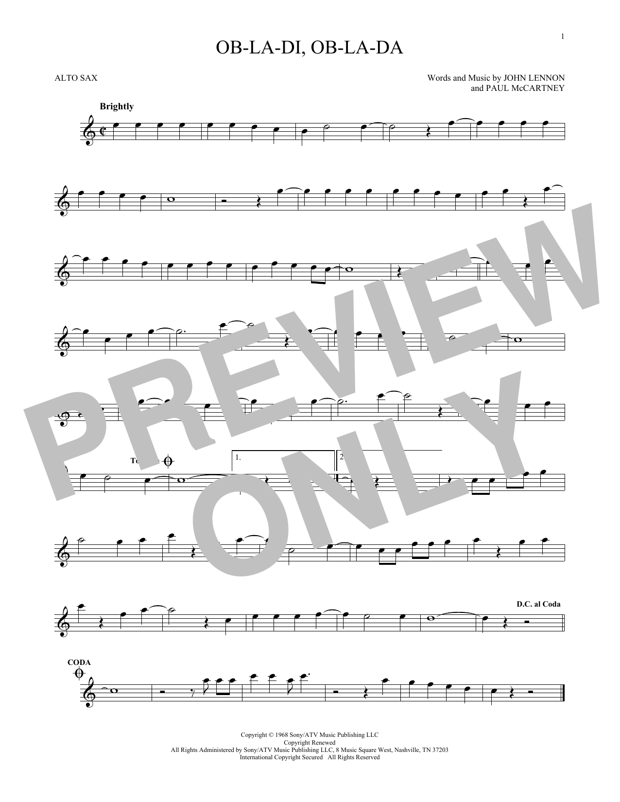 Produktgalerie: Seite 1 von 1 Ob-La-Di, Ob-La-Da, The Beatles, Saxophon