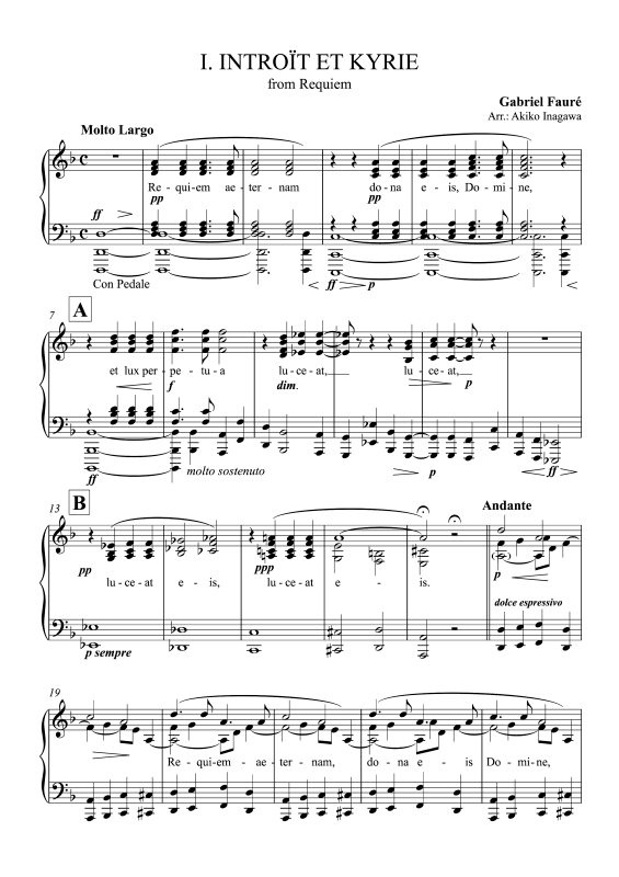 Product picture to: Requiem - I. Introït et KyrieGabriel Fauré
