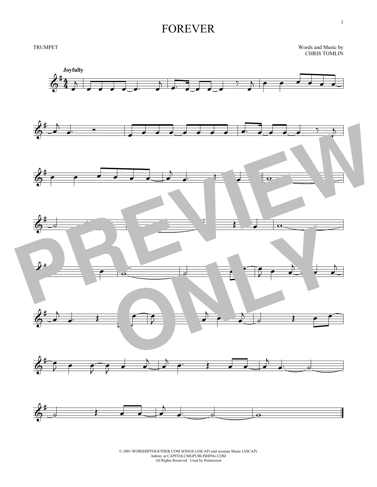 Produktgalerie: Seite 1 von 1 Forever, Chris Tomlin, Trompete