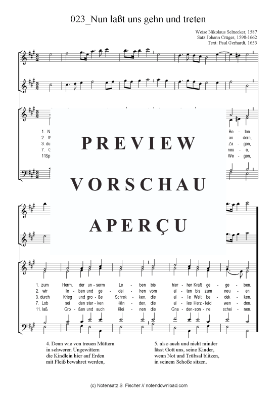Produktbild zu: Nun laßt uns gehn und treten Chorsatz Alte Meister