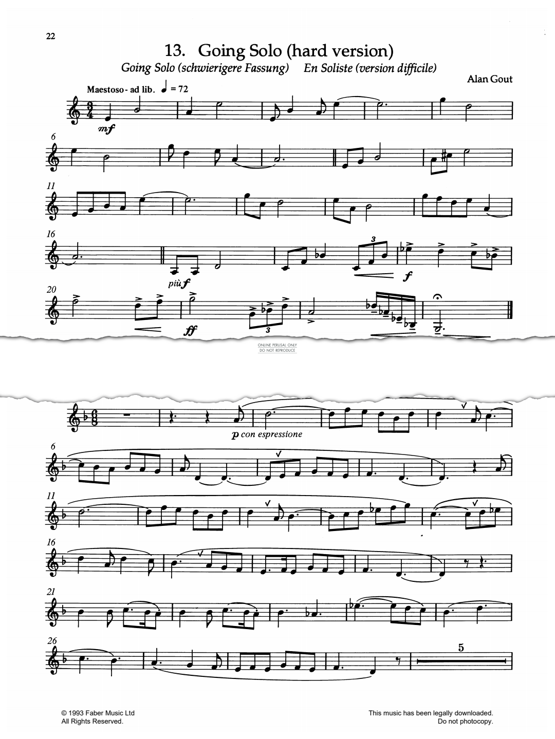 Product gallery: Page 1 of 1 Going Solo (Hard Version), Alan Gout