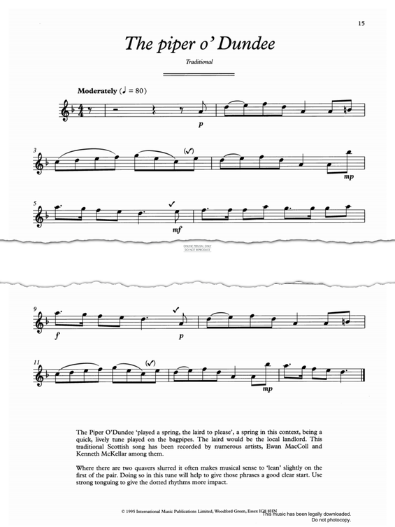 gallery: The Piper O' Dundee, Scottish Traditional, Flöte, Klavier