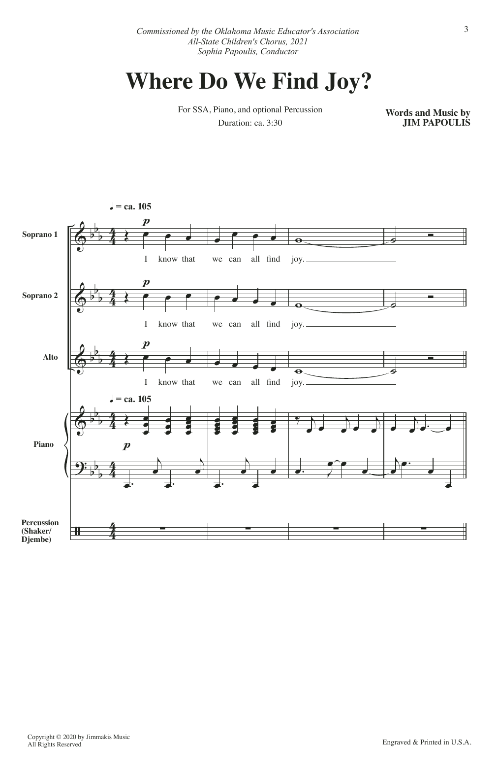 Produktgalerie: Seite 1 von 1 Where Do We Find Joy?, Jim Papoulis, Chor
