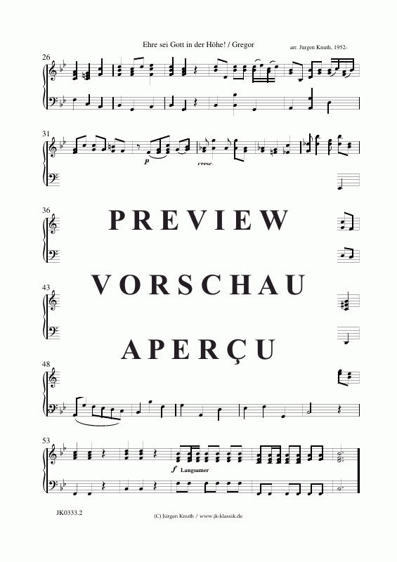 Produktgalerie: Seite 9 von 9 Ehre sei Gott in der Höhe!, , Gemischter Chor + Orgel/Klavier