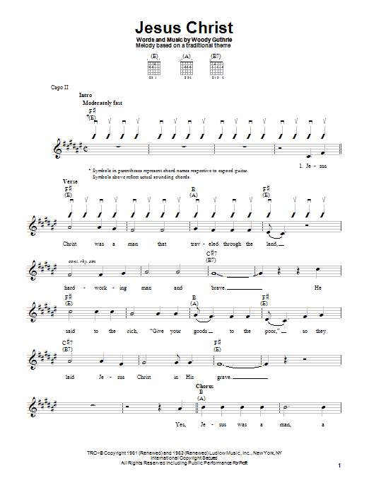 Product gallery: Page 1 of 1 Jesus Christ, Woody Guthrie