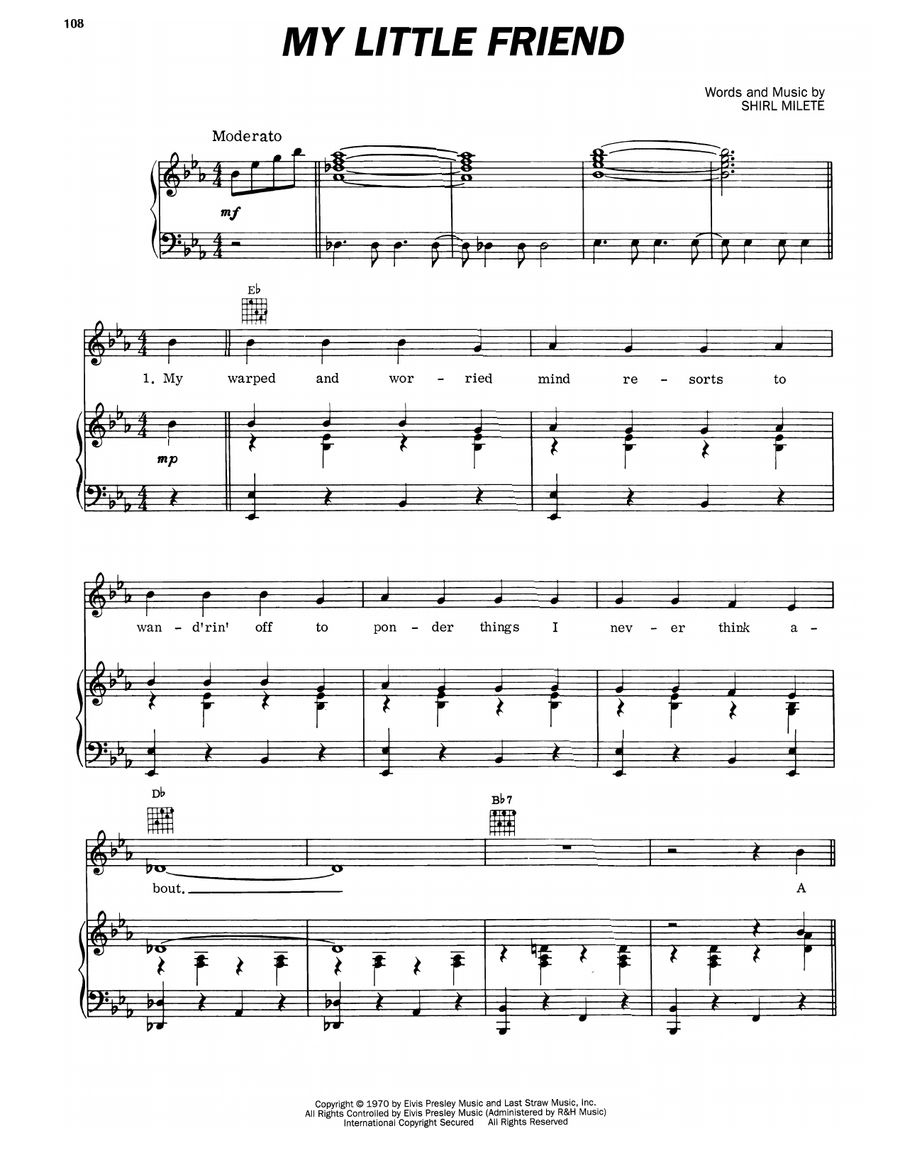 Produktgalerie: Seite 1 von 1 My Little Friend, Elvis Presley, Gesang, Gitarre, Klavier