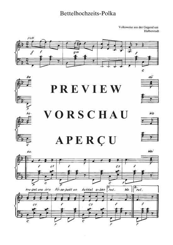 Product picture to: Bettelhochzeits-Polka Volksweise