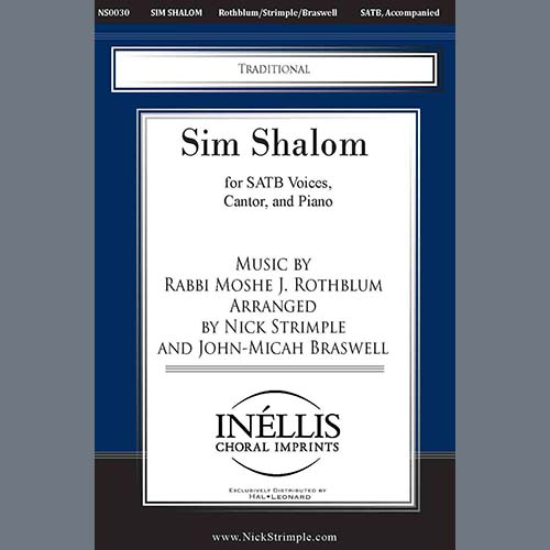 cover: Sim Shalom (arr. Nick Strimple and John-Micah Braswell), Rabbi Moshe J. Rothblum