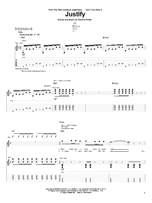 Product gallery: Page 1 of 1 Justify, The Red Jumpsuit Apparatus