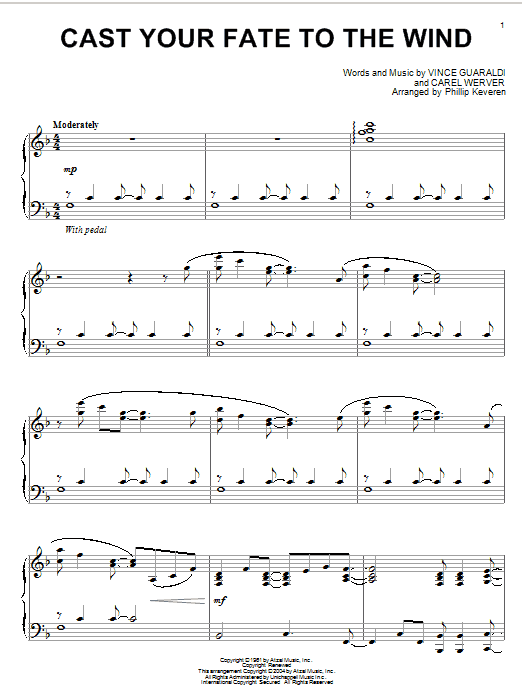 Product picture to: Cast Your Fate To The Wind (arr. Phillip Keveren)