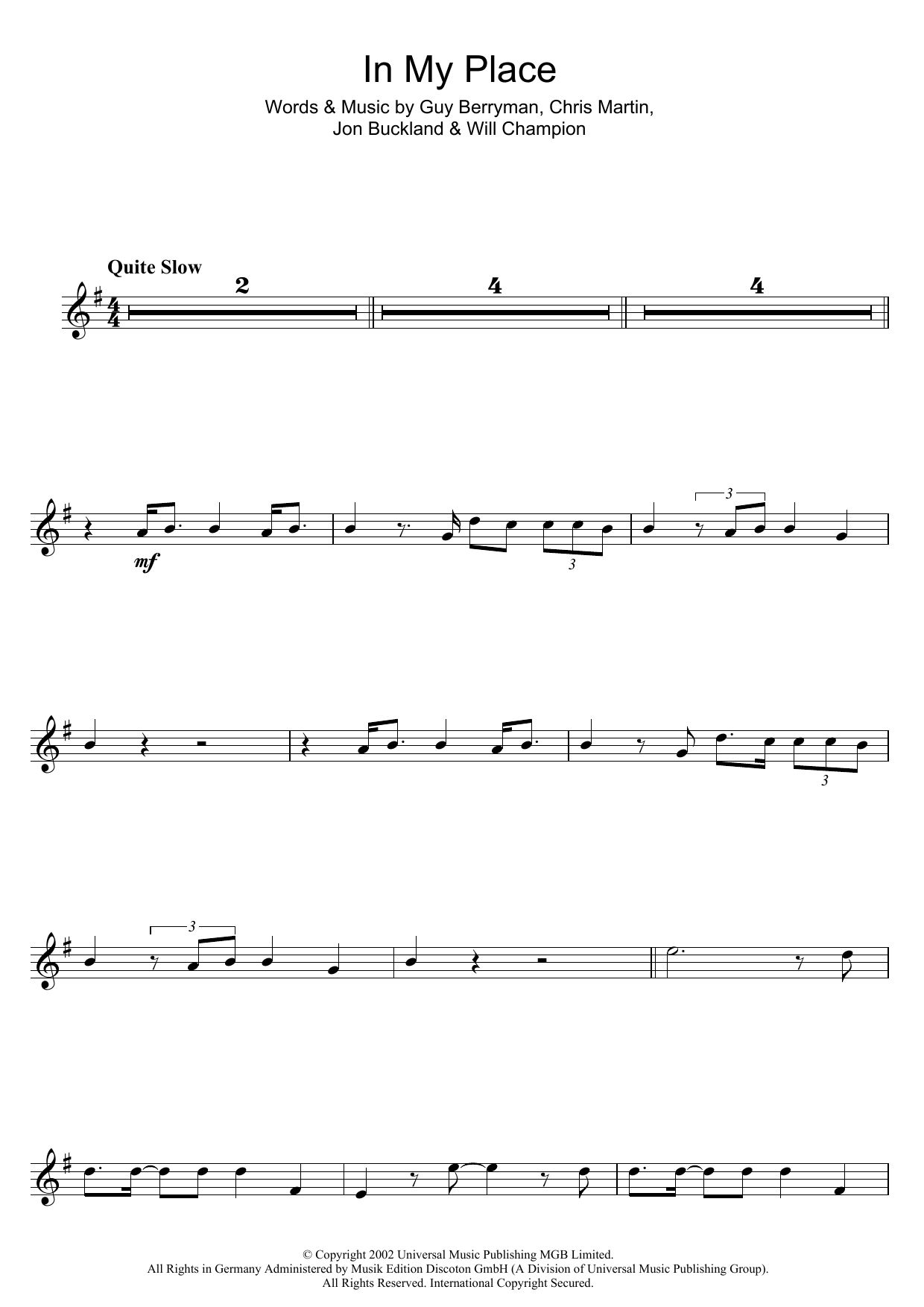 Product gallery: Page 1 of 1 In My Place, Coldplay