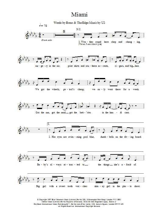 Produktgalerie: Seite 1 von 1 Miami, U2, Melodieinstrument