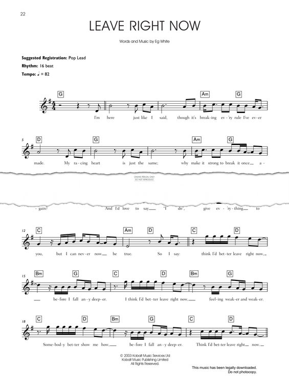 Produktgalerie: Seite 1 von 1 Leave Right Now, Will Young, Gesang, Gitarre, Keyboard