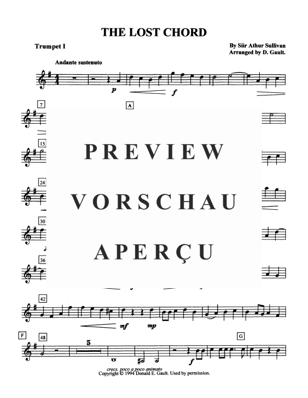 Product gallery: Page 9 of 11 The Lost Chord, , Brass Quintet