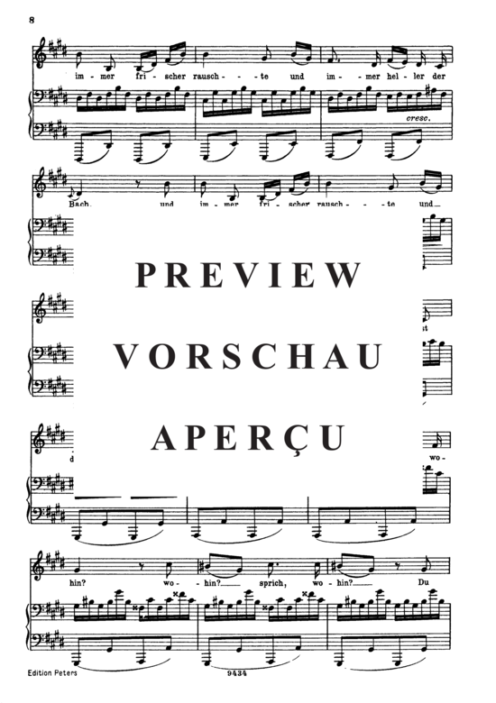 Product gallery: Page 4 of 7 Wohin D.795-2 (Die Schöne Müllerin), , Low Voice and Piano