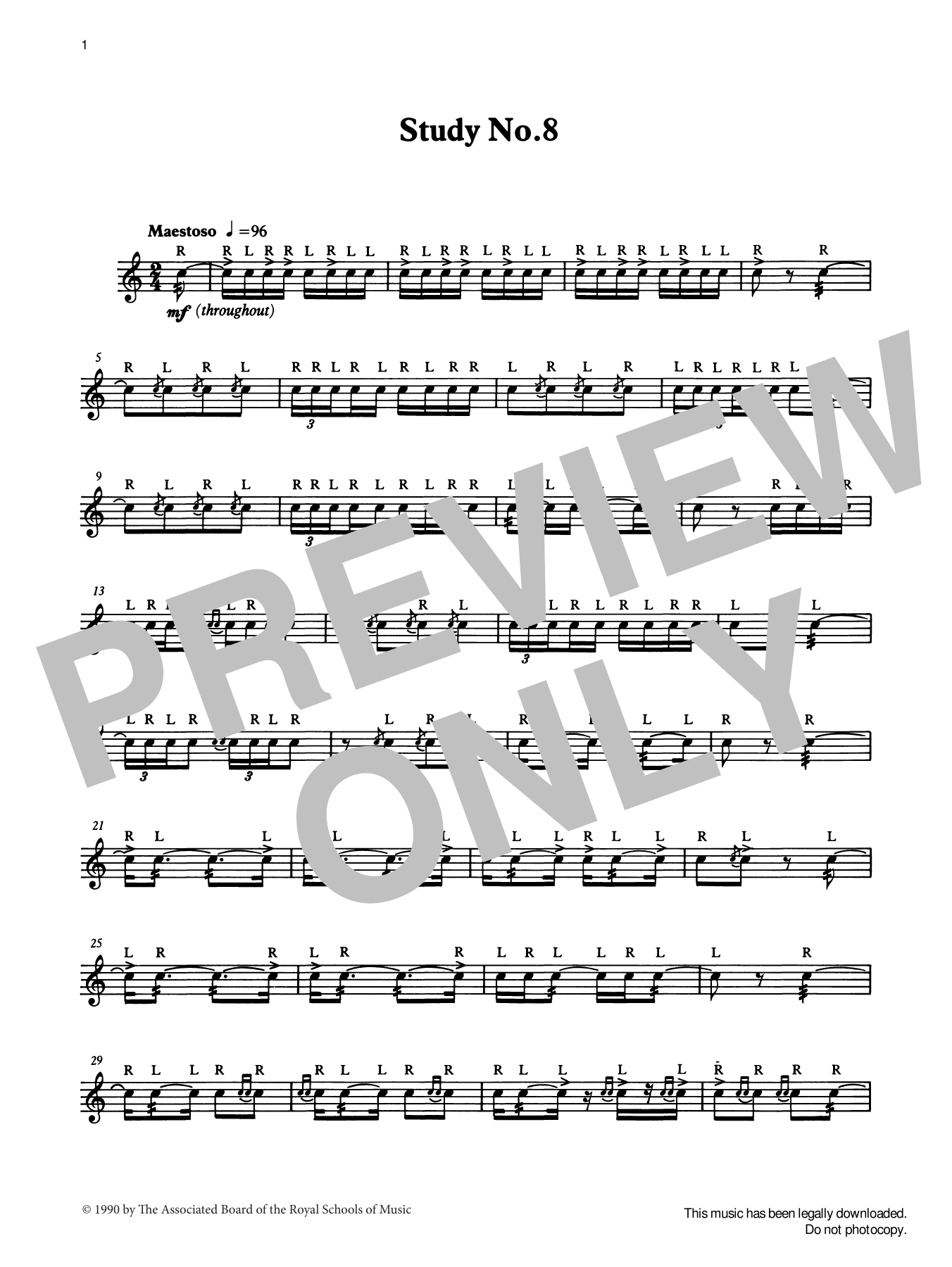 Produktgalerie: Seite 1 von 1 Study No.8 from Graded Music for Snare Drum, Book IV, Ian Wright and Kevin Hathaway, Percussion