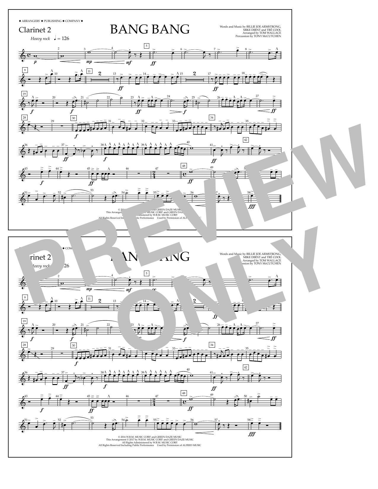 Product picture to: Bang Bang - Clarinet 2