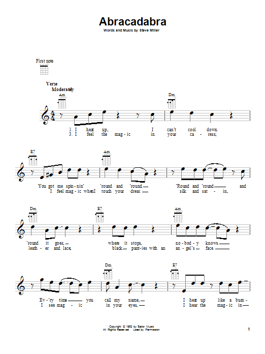 Product gallery: Page 1 of 1 Abracadabra, Steve Miller Band