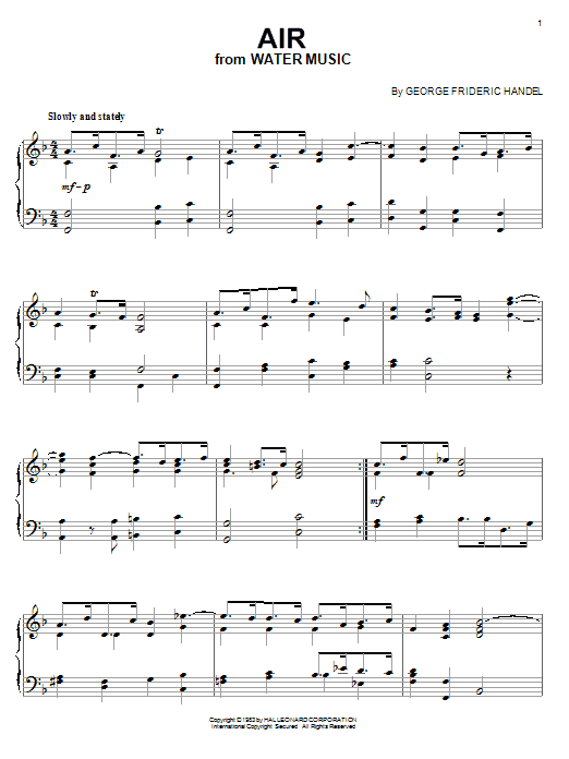 Product gallery: Page 1 of 1 Air, George Frideric Handel