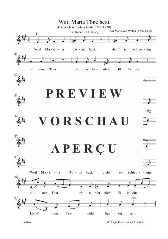 Produktbild zu: Weil Maria Töne hextCarl Maria von Weber