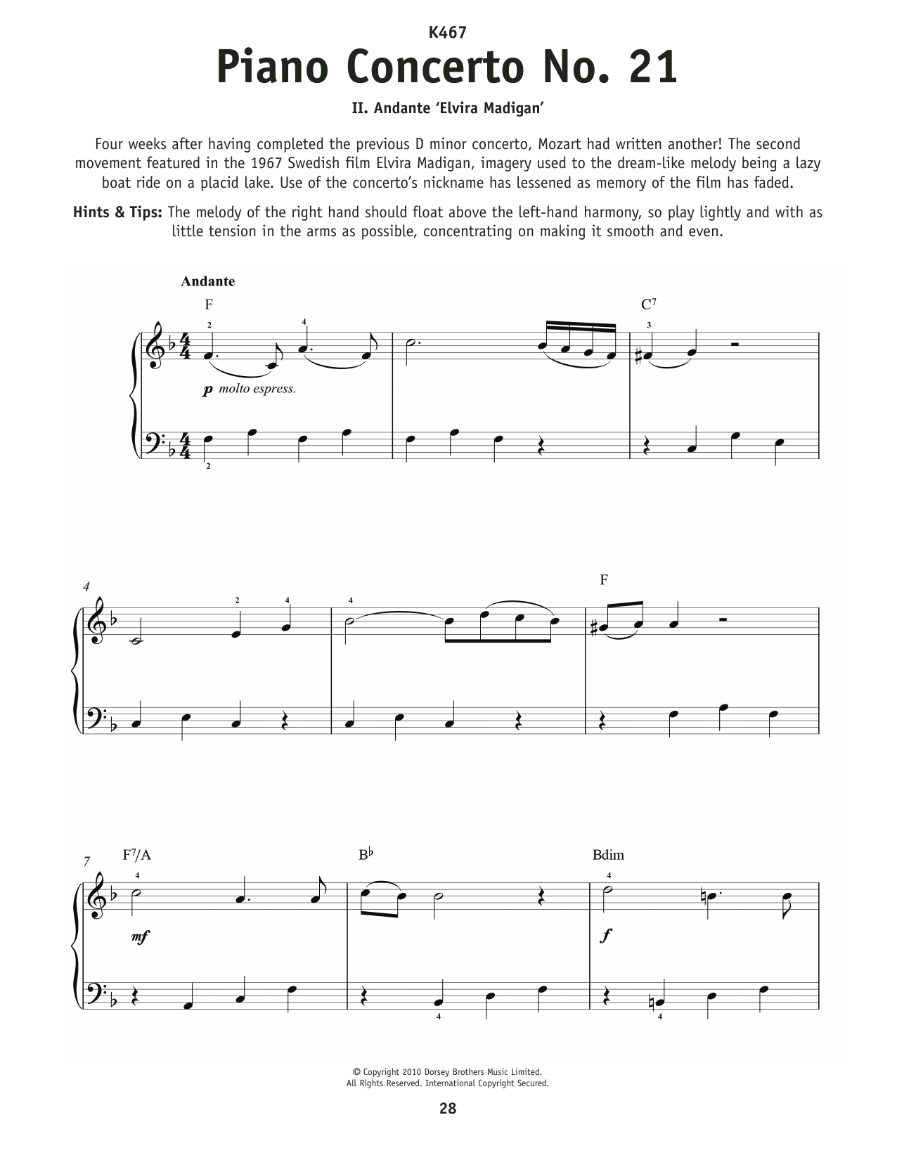 Produktbild zu: Piano Concerto No. 21 In C Major ("Elvira Madigan"), Second Movement Excerpt
