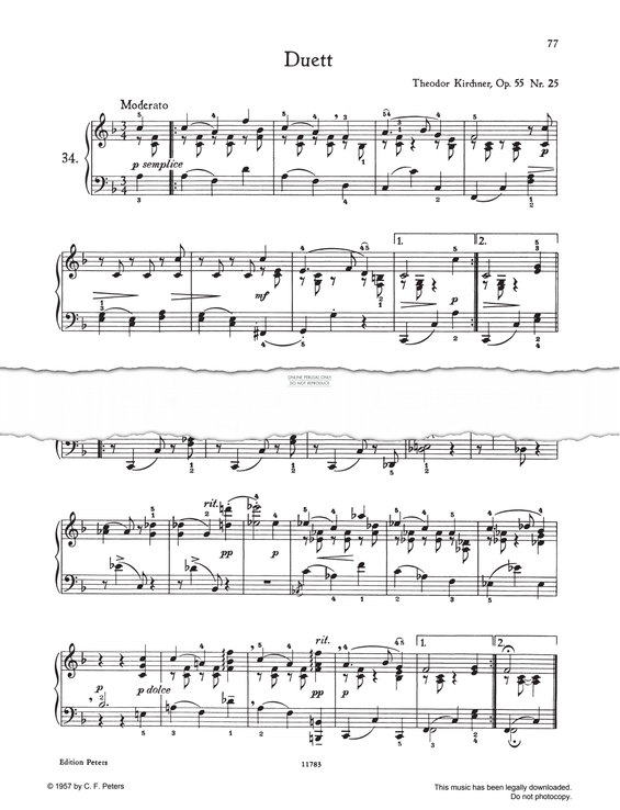 Produktgalerie: Seite 1 von 1 Duetto F-major, Theodor Kirchner, Klavier