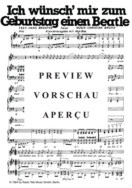 Produktgalerie: Seite 4 von 4 Ich wünsch mir zum Geburtstag einen Beatle, Sweetles, 	The, Klavier und Gesang