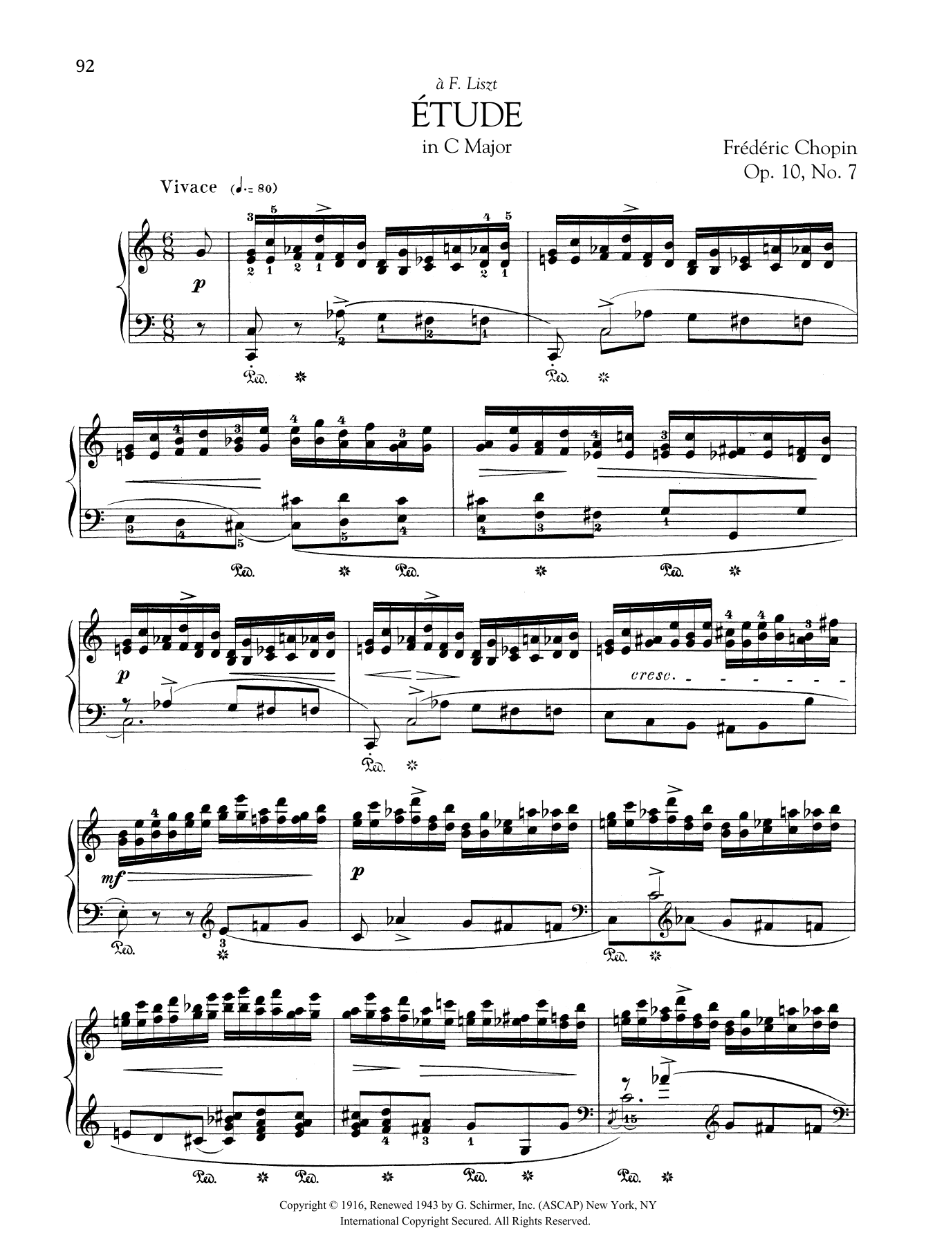 Product gallery: Page 1 of 1 Etude in C Major, Op. 10, No. 7, Frédéric Chopin